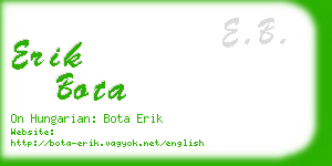 erik bota business card